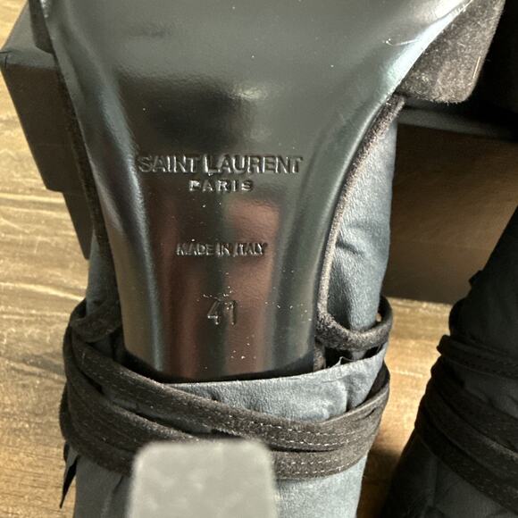 Saint Laurent Paris Women's Paz 105 Ankle Tie High Heel Sandals Size EU 41 - Picture 8 of 9